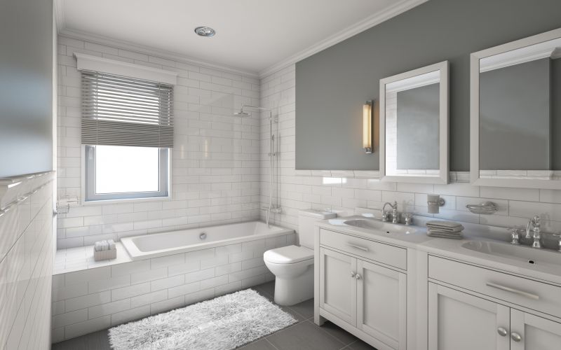 Wide View of Modern Bathroom